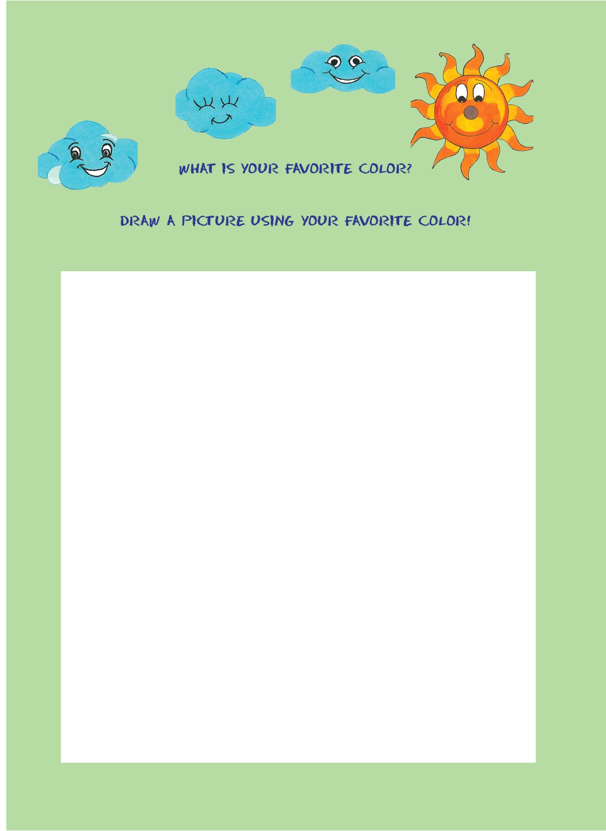 Fav color activities page